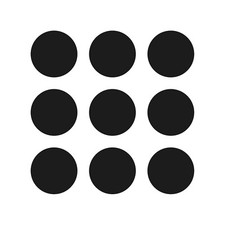 9 Dot Spot Circle Vinyl Decal Car Laptop Round Sticker Set of 9