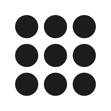 9 Dot Spot Circle Vinyl Decal Car Laptop Round Sticker Set of 9