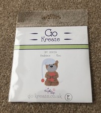 *GO KREATE* BOO SCRUFFY BEAR  & BEDTIME OUTFIT CUTTING DIE - NEW & SEALED
