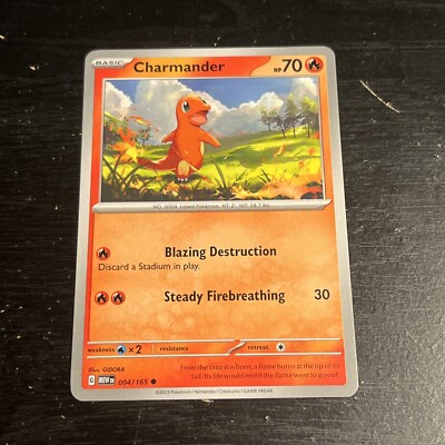 Charmander 004/165 English 151 Regular Common Pokemon TCG | eBay