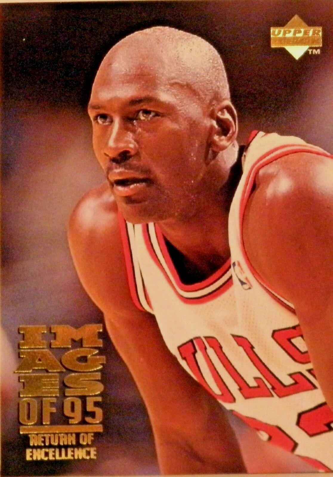 1995 UPPER DECK MICHAEL JORDAN RETURN OF EXCELLENCE IMAGES OF 95 NBA #335 CARD