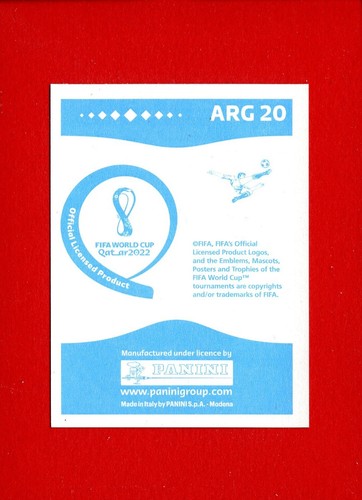 WC QATAR BLUE 2022 PANINI -Figurina Sticker- n. ARG20 - MESSI - ARGENTINA (B20) - Foto 2 di 2