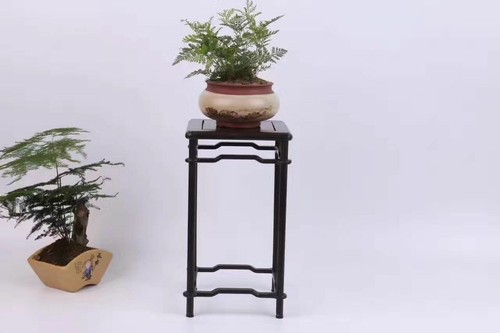 bonsai base black hard wood China Purple sandalwood carved square stand display8 - Picture 6 of 7