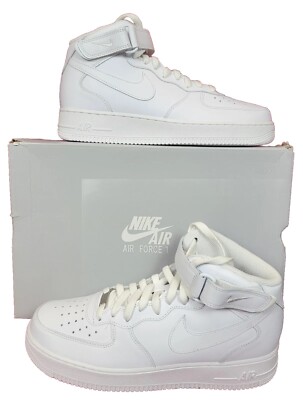 Nike Air Force 1 One Mid Triple White All Leather Original CW2289