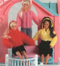 Knitting pattern copy 2178.   Dolls clothes outfits for Barbie Sindy etc.  DK