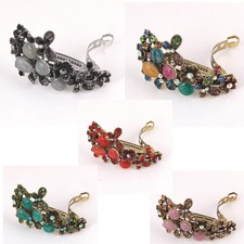 Sparkling beautiful Antique rhinestone crystal butterfly hair clip barrette 317