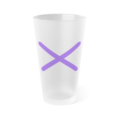 Flag of Marsaxlokk Malta - Frosted Pint Glass 16oz