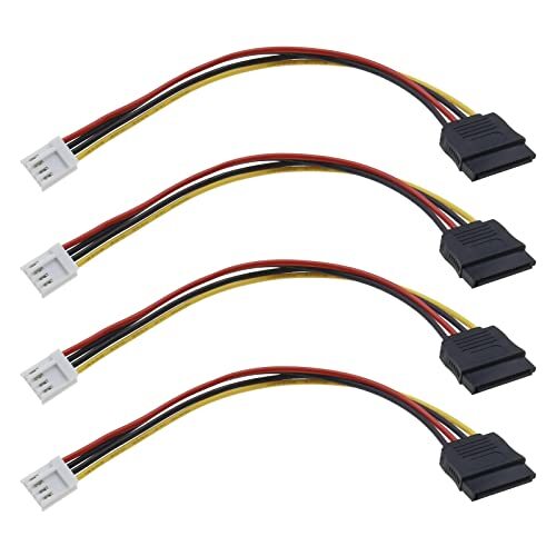 4Pcs 4pin maschio a SATA 15pin femmina Drive cavo di alimentazione SATA (z5g)
