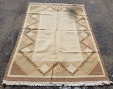 Vintage Traditional Handmade Beautiful Scandinavian Floor Rug Carpet 198x138 cm