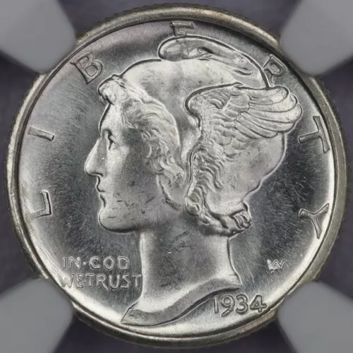 1934-D 10c Mercury Dime - NGC MS 65 STAR