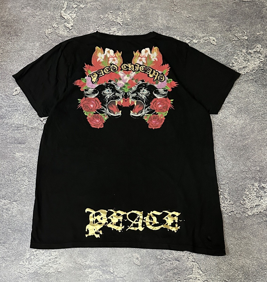 Vintage Paco Chicano By Christian Audigier Panther Flowers Punk