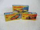 Matchbox Lesney Superfast EMPTY BOXES #53 Tanzara, #58 Woosh N Push, #60 Lotus 7