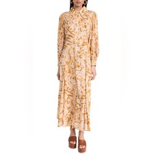 RIXO Georgina Midi Shirt Dress in Feather Twist XS