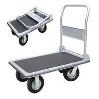 Plattformwagen Transportwagen Transportkarre Paketwagen Luftbereift 300 Kg Xxl