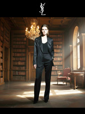 Vintage, Rare Yves Saint Laurent Rive Gauche Tuxedo Suit, Black, 38 42 pant