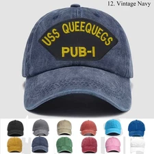 Customized Personalization Embroidered Hat Uss Queequegs Pub-1, Trucker Hat