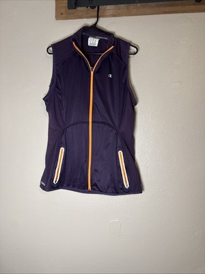 Champion Performax Vest Purple Orange Zip Pockets Athletic Women's XL