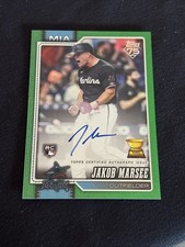 2026 Topps Series 1 Jakob Marsee RC Green Foil /99 On Card Auto No Sticker!!!!!