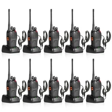 666S 10 Pack walkie talkies for Adults Long Range Rechargeable with Headphone...