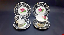 Seldom Seen 2 x Beautiful 1950s Royal Albert Señorita Cup Saucer Plate Trios