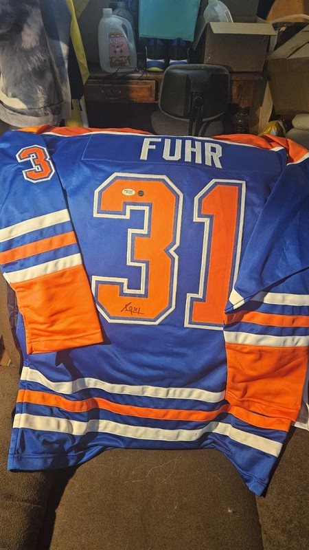 Grant Fuhr Signed #31 Edmonton Oilers NHL Hockey Jersey Original