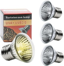 4-Pack 50W UVA UVB Bulbs, Fit E26 Heat Reptile Lamp, Light Turtle Heat Lamp NIB
