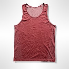 Lululemon Men’s Tank Top Medium Metal Vent Tech Surge Red Run Gym Athletic