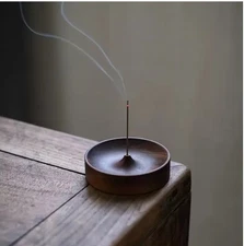 1pc North American Black Walnut Solid Wood Incense Stick Handmade Tea CeremonY