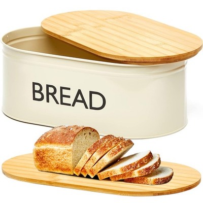 Premium Metal Bread with Lid, Stainless Steel Large Bread Bin Storage Contain...