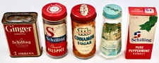 Vintage Spice Shelf Orphans Display Ginger Peppermint CoSalt Schilling McCormick