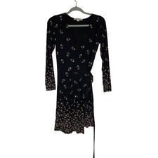 Loft floral wrap knee length dress size XS 