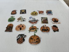 Halloween Pumpkin Jack o Lantern Ghost Stickers Lot Of 17