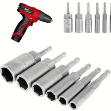 Hex Socket Drill Bit Set - 1/4'' Hex Drive for Bolts & Nuts, Multiple Sizes