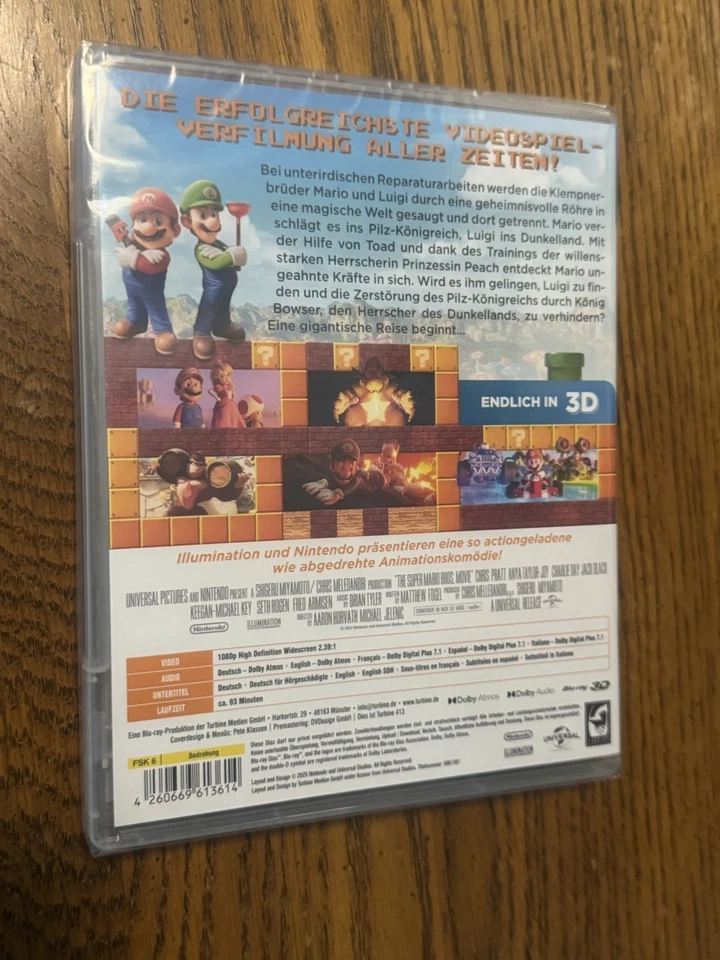 THE SUPER MARIO BROS. MOVIE  BLU-RAY 3D (REGION FREE) US SELLER New & Sealed! - Image 2 of 2