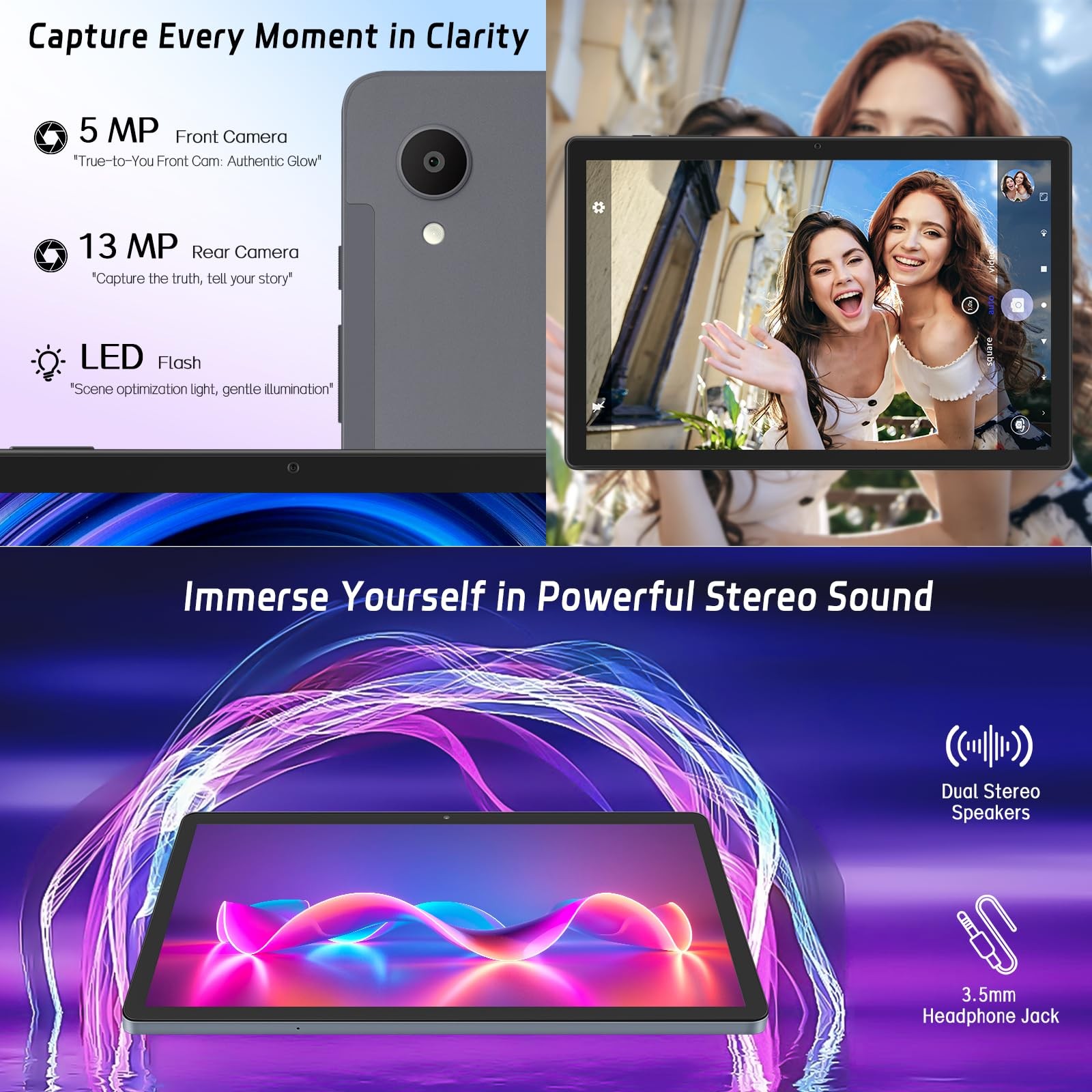 Tablet, 11 Inch Android 15 Tablet with 12GB RAM 128GB ROM, 1TB Expandable, 5M...