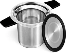 Stainless Steel Tea Infuser Steeper Strainer for Loose Leaf Tea, Fine Mesh Reusa