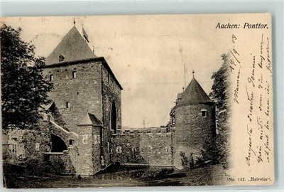 39199783 - 5100 Aachen Ponttor tower arch Aachen Stadtkreis 1903