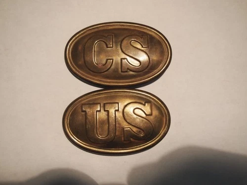 Vintage Solid Brass US and CS Replica Belt Buckles