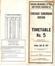 MILWAUKEE ROAD - CHICAGO SUBURBAN DIVISION - ...