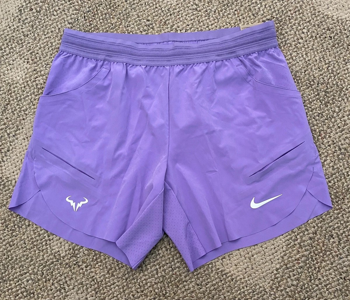 Nike Court Tennis Athletic Shorts Rafael Nadal Rafa Purple
