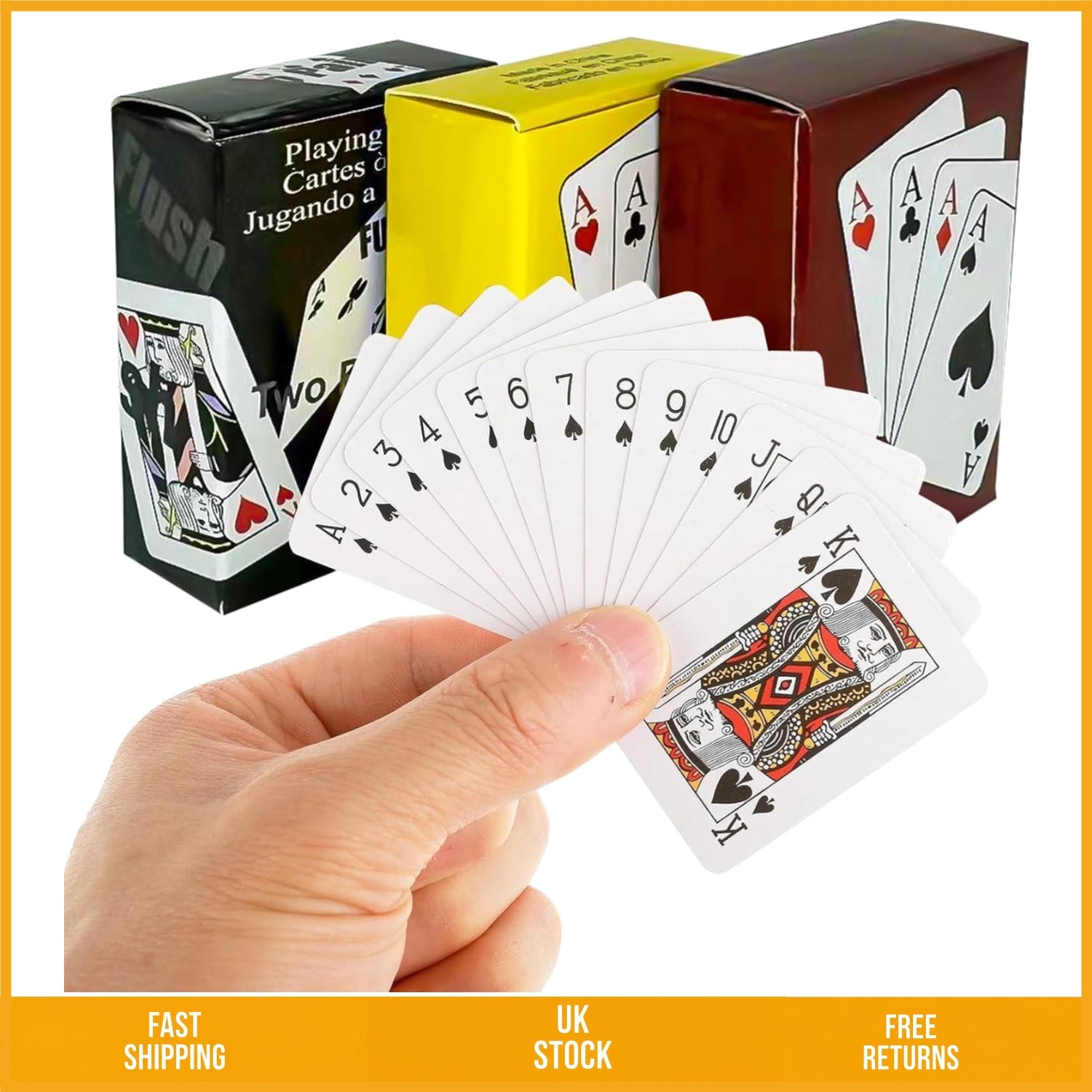 Classic Miniature Playing Card Decks Smooth Finish Travel Poker Set 3-Pack