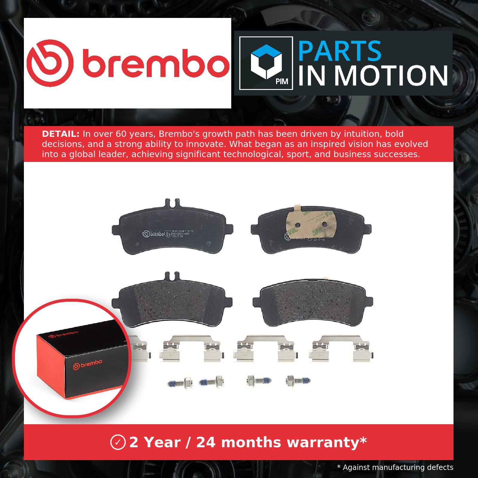 Brembo Rear P50132 Brake Pads Fits Mercedes Amg Gt C-Class S-Class Sl 0004203700 - Image 5