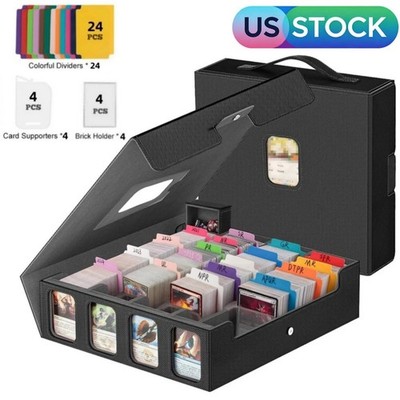 Card Deck Case for Trading Cards 3200+ Card Storage Box Card Holder MTG, TCG New
