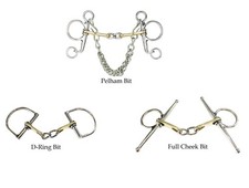 EHI Pro Series Derby Bits For Horses  Ponies - Pelham, D-Ring, Fullcheek