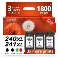 PG240 XL/CL241 XL Ink Cartridges Replacement for Canon 240XL 241XL Ink