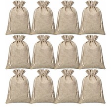 50 PCS Burlap Gift Bags Wedding Hessian Jute Bags Linen Jewelry Pouches...