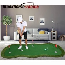 10x5FT Golf Putting Green Professional Golf Training Mat w/ 3 Metal Cups  Flags