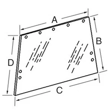 Cab Glass Rear Window Fits International 786 1086 3688 986 Hydro 186 1486 1586
