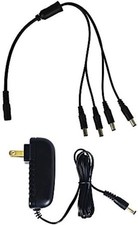 Night Owl Security Camera Power Adapter with 4-Way Splitter black