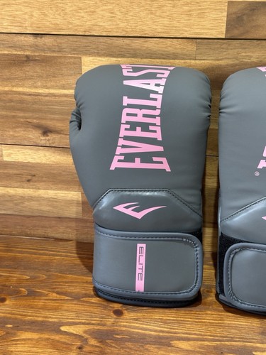 Boxing Gloves 14oz Grey / Pink Everlast Elite Pro Styling Training New - Picture 2 of 12
